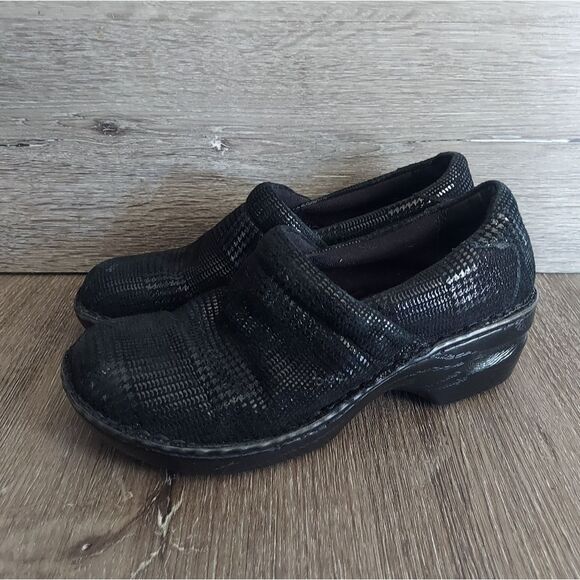 B.O.C Born Concept Black Herringbone Margaret Leather Clogs - 8.5 - Picture 4 of 10